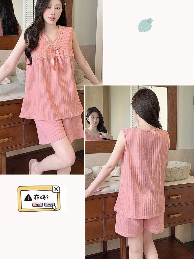 Plus Size Korean Sweet Pajamas - Summer Cloth avaliação e preço