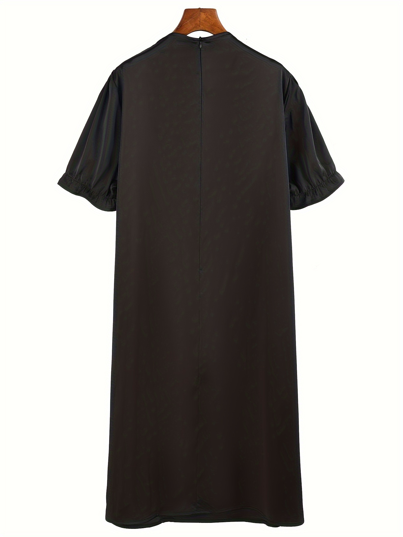 Plus Size Solid Ruched Dress,  - Summer Clothing For 60 Year Old Woman avaliação e preço