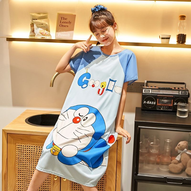 Doraemon cute nightdress for w - Summer Nights Clothing avaliação e preço
