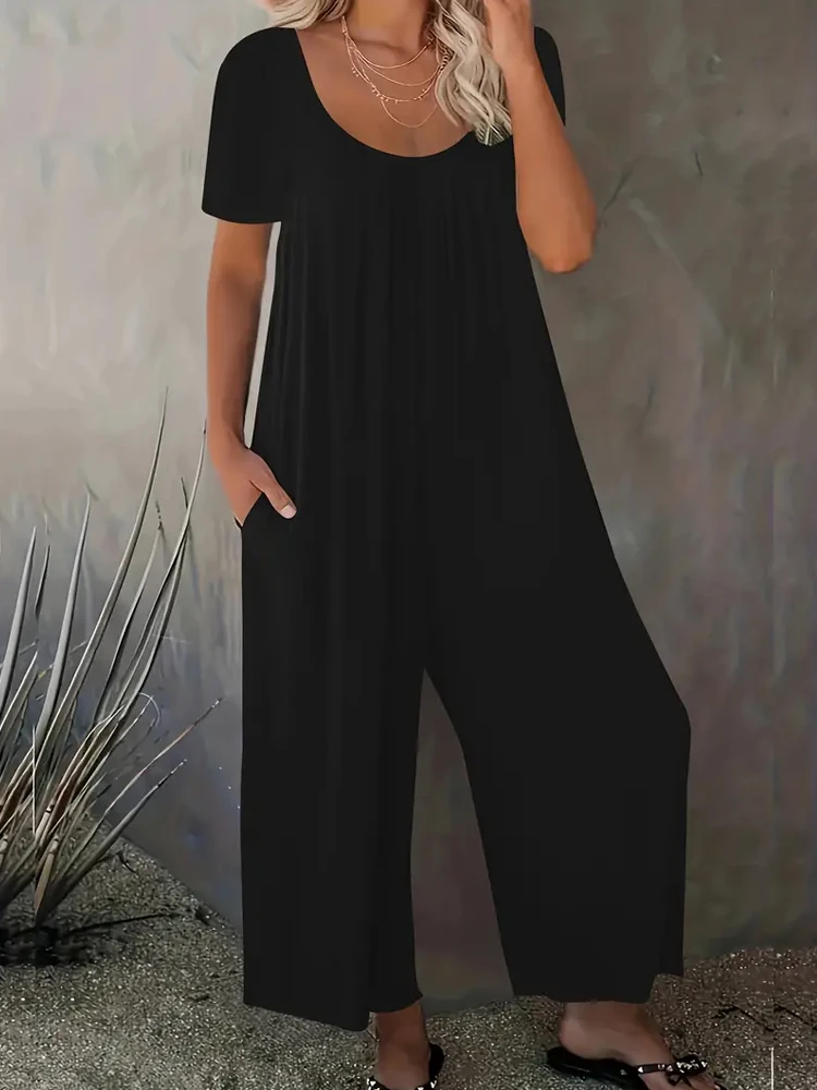 Summer Chic Solid Casual Pocke - Summer Clothing For 60 Year Old Woman avaliação e preço