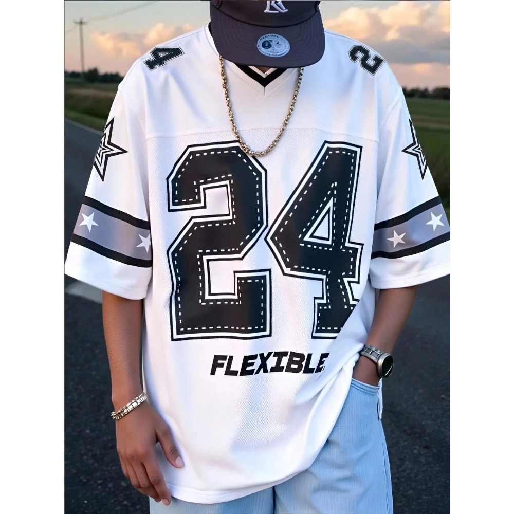 2026 Summer New Men's V-Neck T - Summer Clothing Trends avaliação e preço