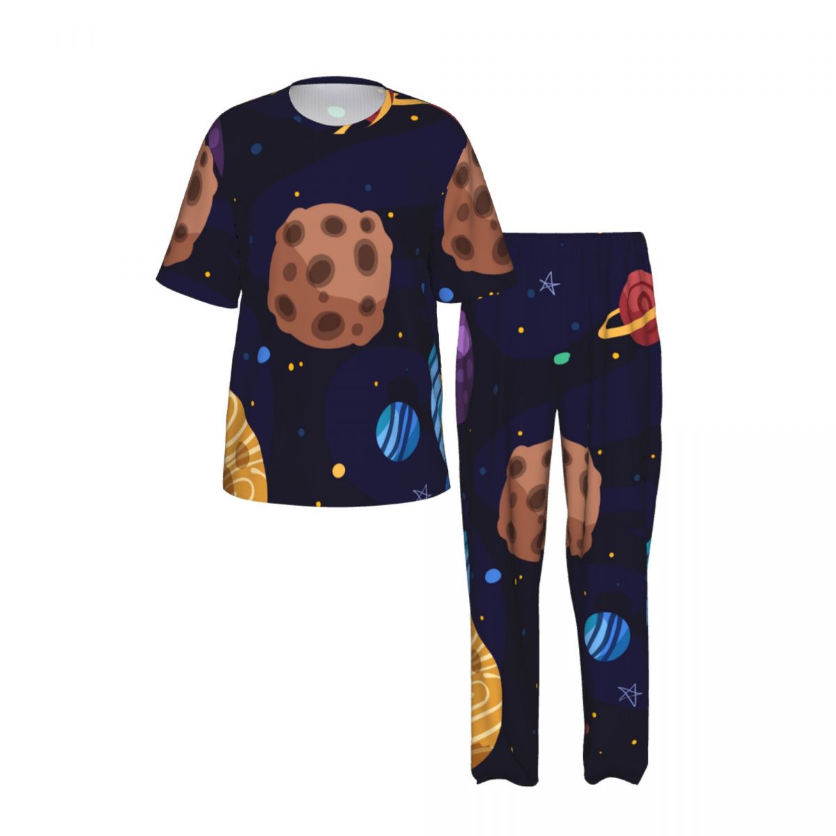 Men Pajamas Suit Short Sleeved - Summer Clothing Cartoon avaliação e preço