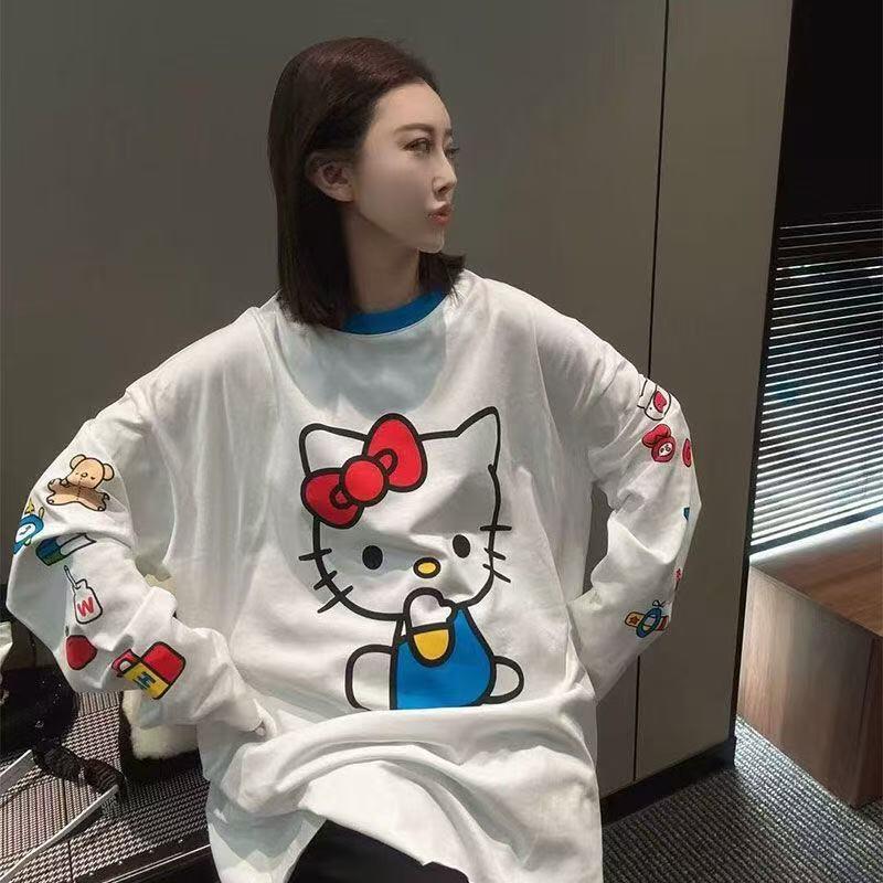 Long-Sleeved Hello Kitty Summe - Summer Clothing Styles For Women avaliação e preço