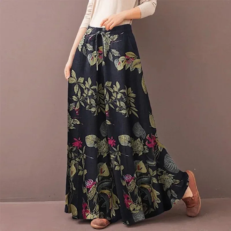 Boho Floral Wide Leg Pants Wom - Palazzo Pant Wide avaliação e preço