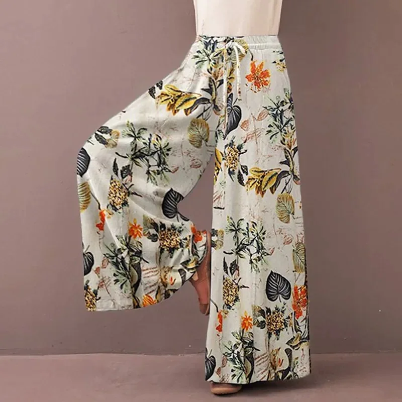 Boho Floral Wide Leg Pants Wom - Palazzo Pant Wide avaliação e preço