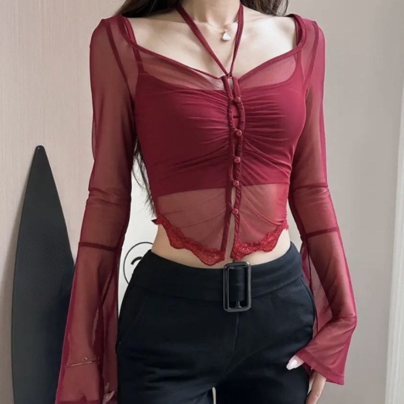 Sheer T-shirts for Women Hot G - Summer Clothing Young Women avaliação e preço