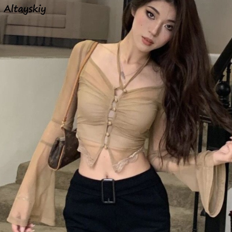Sheer T-shirts for Women Hot G - Summer Clothing Young Women avaliação e preço
