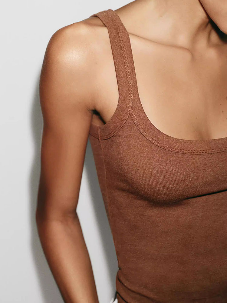 Slim Fit Sleeveless round Neck - Summer Clothing Options avaliação e preço