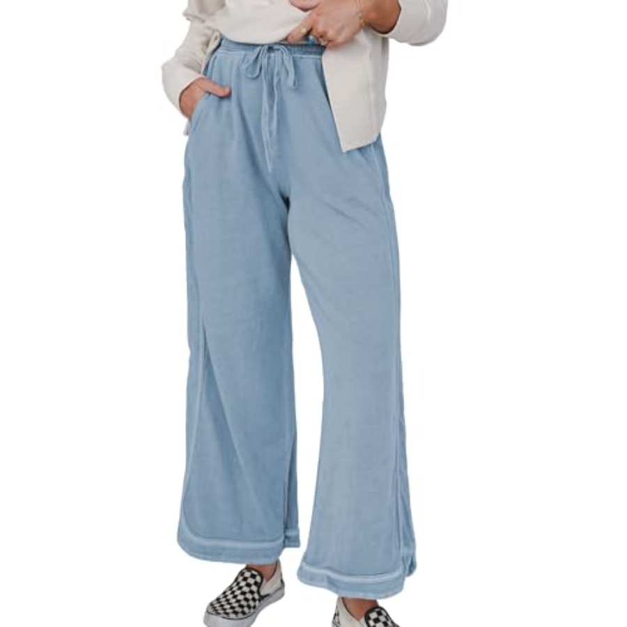 Hixiaohe Women's Casual Wide L - Palazzo Pant Wide avaliação e preço