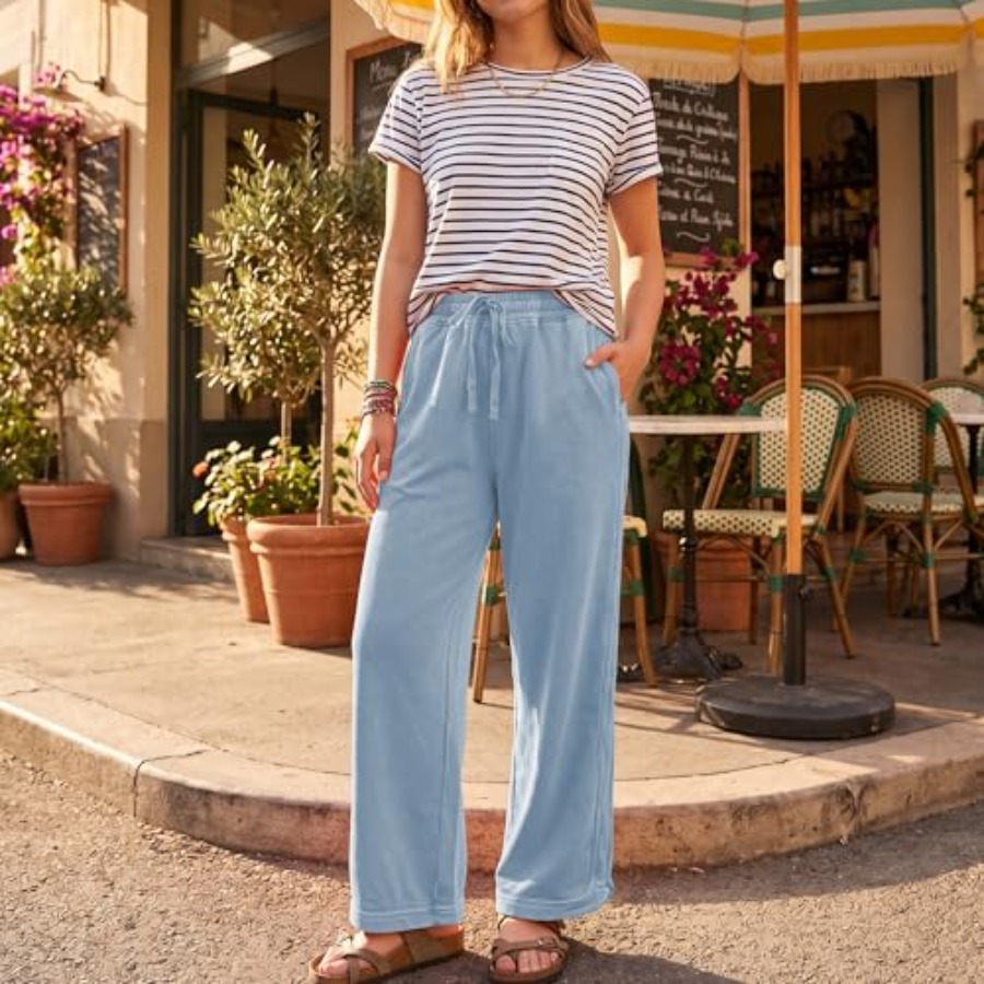 Hixiaohe Women's Casual Wide L - Palazzo Pant Wide avaliação e preço