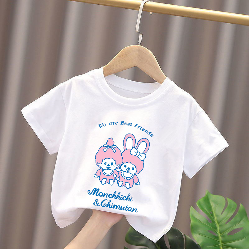 Monchhichi Kids T-shirts Anime - Summer Clothing Cartoon avaliação e preço