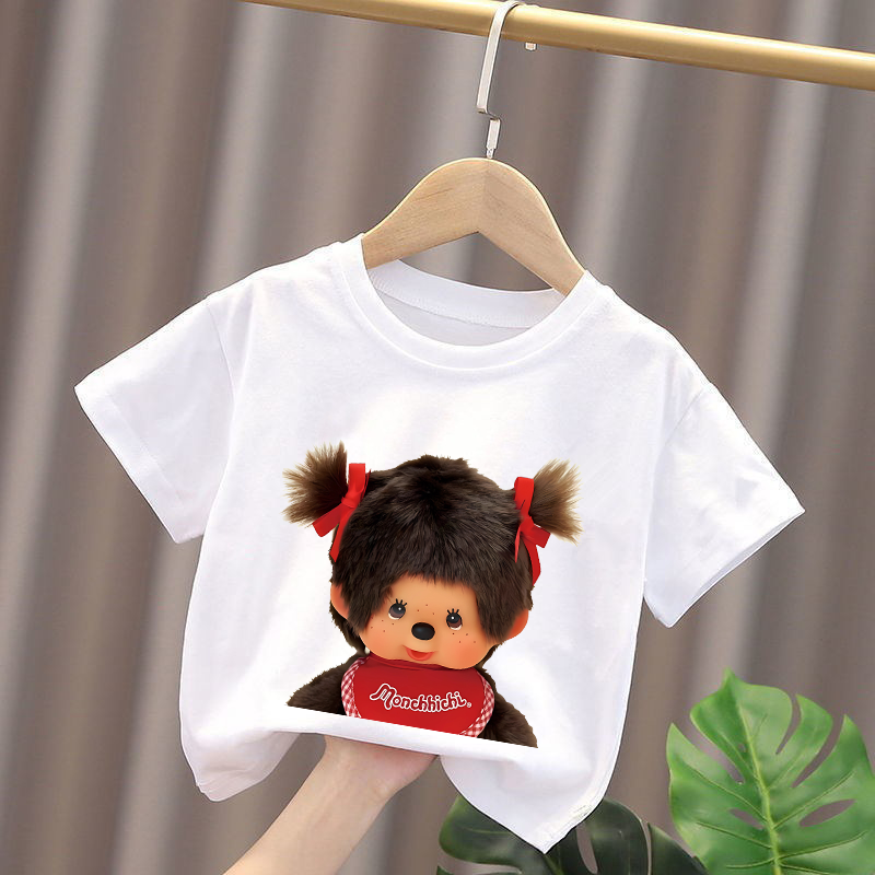 Monchhichi Kids T-shirts Anime - Summer Clothing Cartoon avaliação e preço