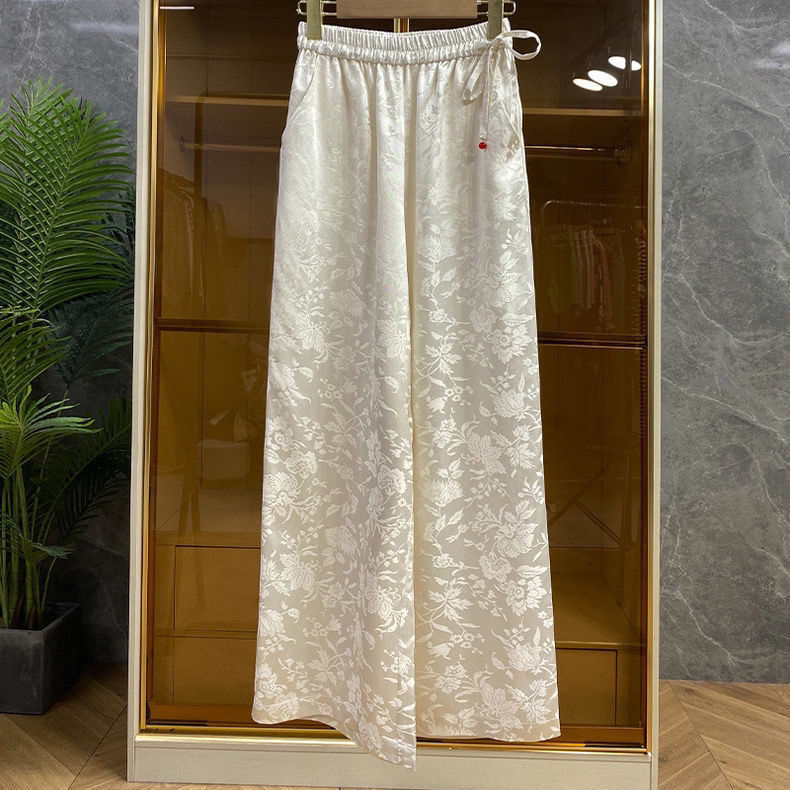 Elegant Chinese Style Jacquard - Palazzo Pant Wide avaliação e preço