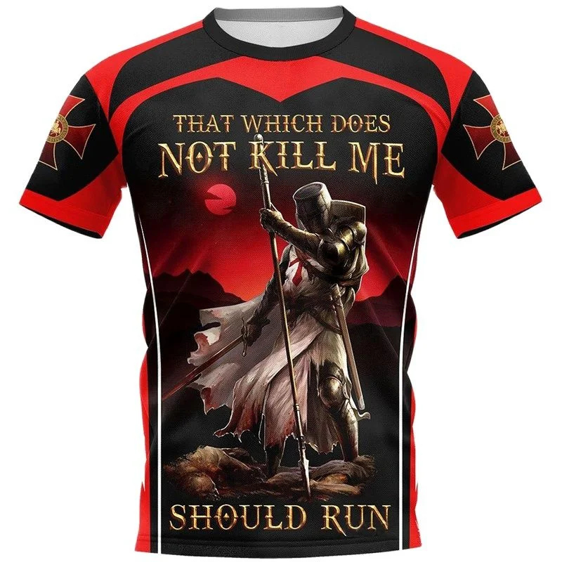 3D Cool Knights Templar Printe - Summer Knights Clothing avaliação e preço