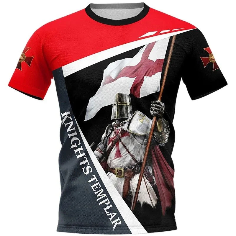 3D Cool Knights Templar Printe - Summer Knights Clothing avaliação e preço
