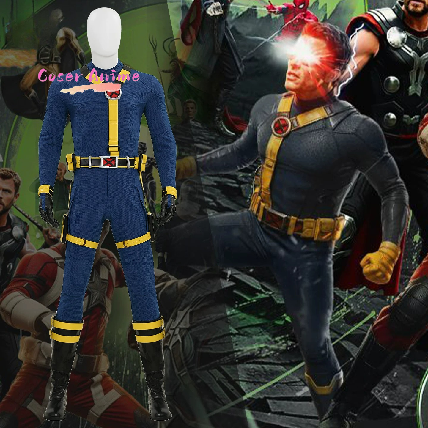 Scott Summers Cyclops Cosplay  - Summer Clothing Cartoon avaliação e preço