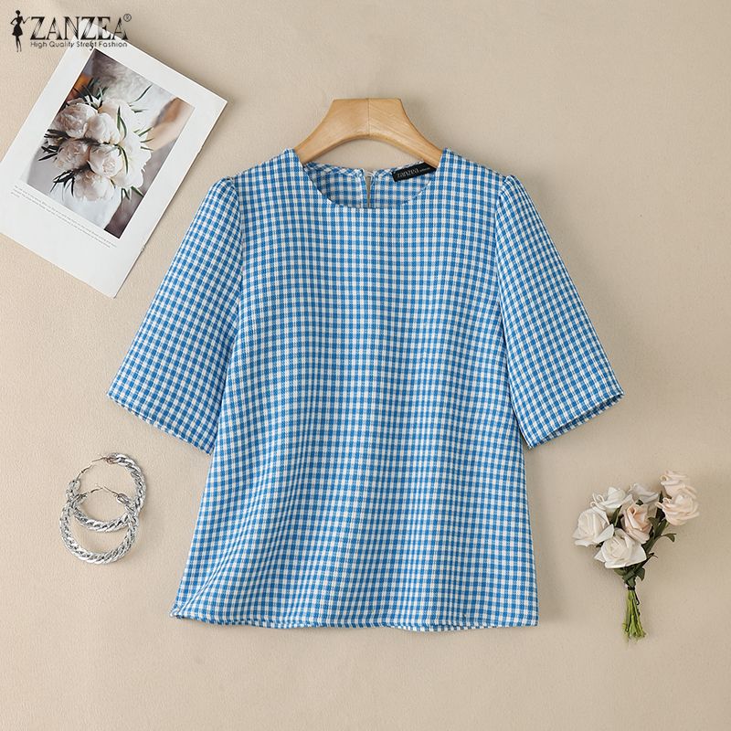 Woman French Elegant Gingham B - Summer Nights Clothing avaliação e preço