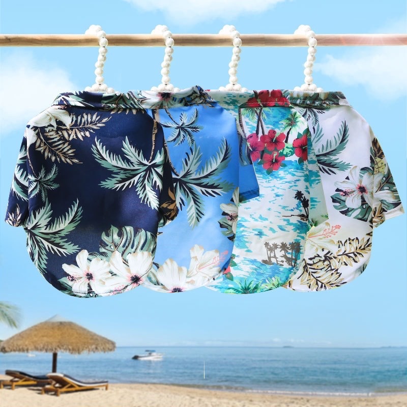 Hawaiian Style Pet Dog Clothe  - Summer Dog Clothing avaliação e preço