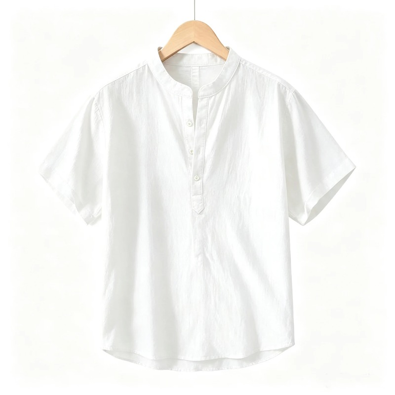Men Cotton Linen Short-Sleeve  - Summer Cloth avaliação e preço