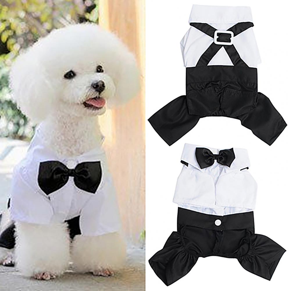 Dog Bow Tie Suit Tuxedo Costum - Summer Dog Clothing avaliação e preço