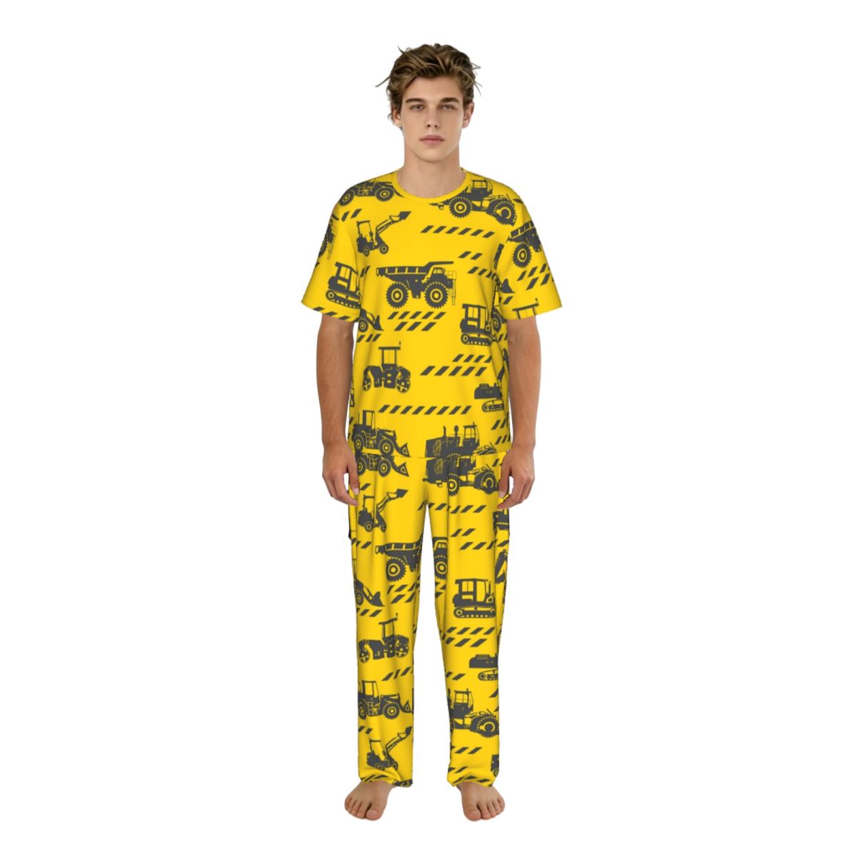 Men Pajamas Suit Short Sleeved - Summer Clothing Cartoon avaliação e preço