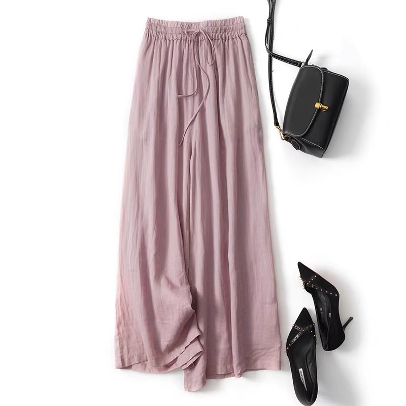 Double-Layer Cotton Linen Wide - Palazzo Pant Wide avaliação e preço