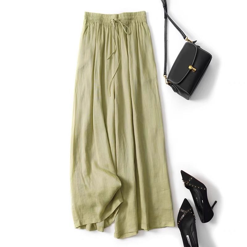 Double-Layer Cotton Linen Wide - Palazzo Pant Wide avaliação e preço
