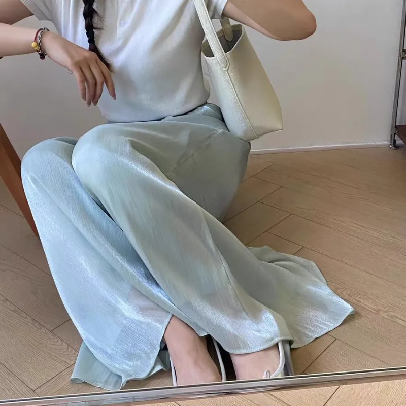 Women's Glitter Sheer Wide Leg - Palazzo Pant Wide avaliação e preço