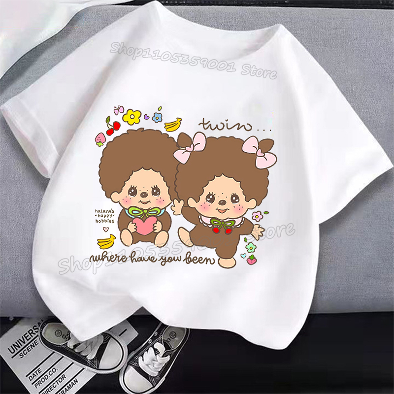 MONCHHICHI Short Sleeve T Shir - Summer Clothing Cartoon avaliação e preço