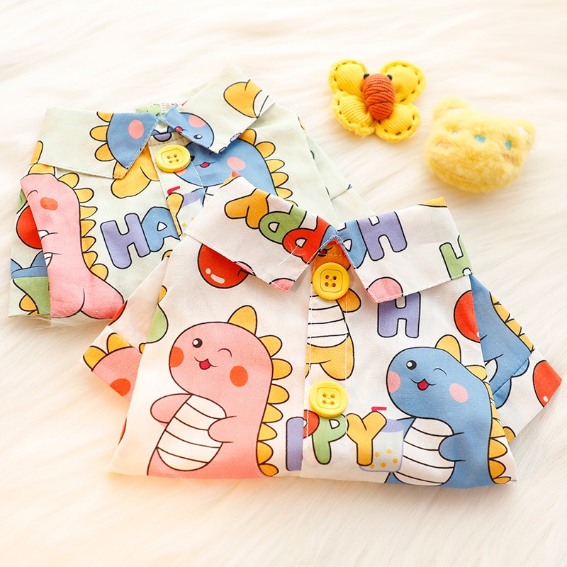 Cartoon Dinosaur Pet Shirt Thi - Summer Dog Clothing avaliação e preço