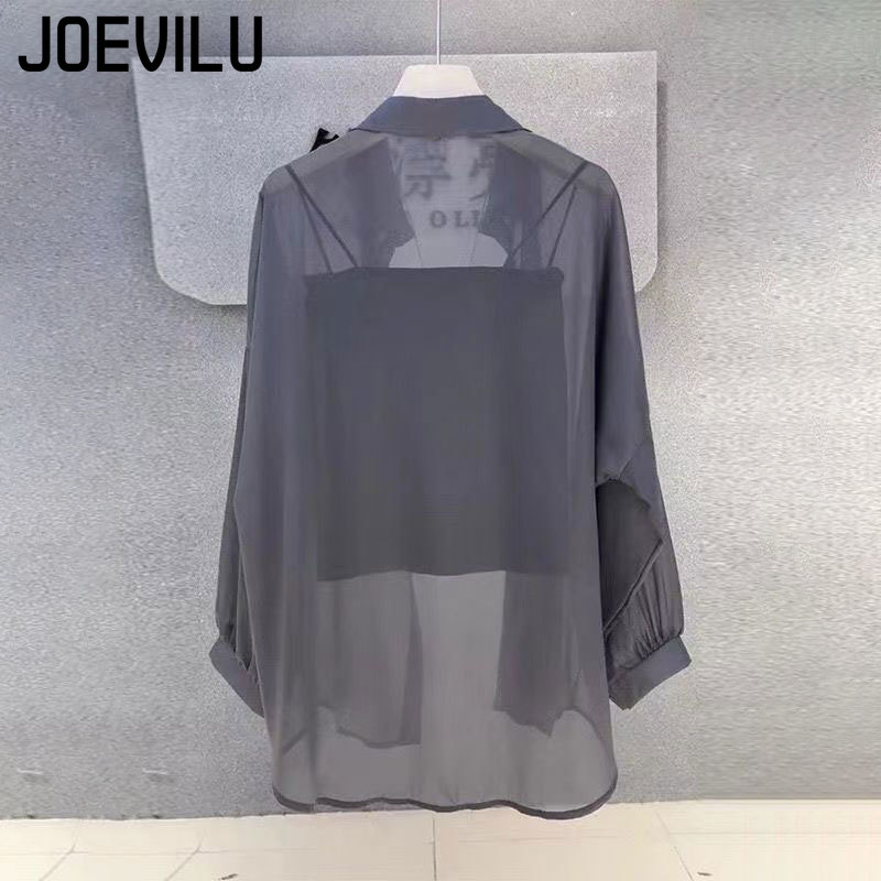 Sheer Chiffon Shirt Women's Ca - Summer Clothing Japan avaliação e preço