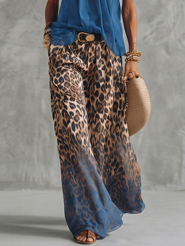 Yeezzi Women's Fashion Gradien - Palazzo Pant Wide avaliação e preço