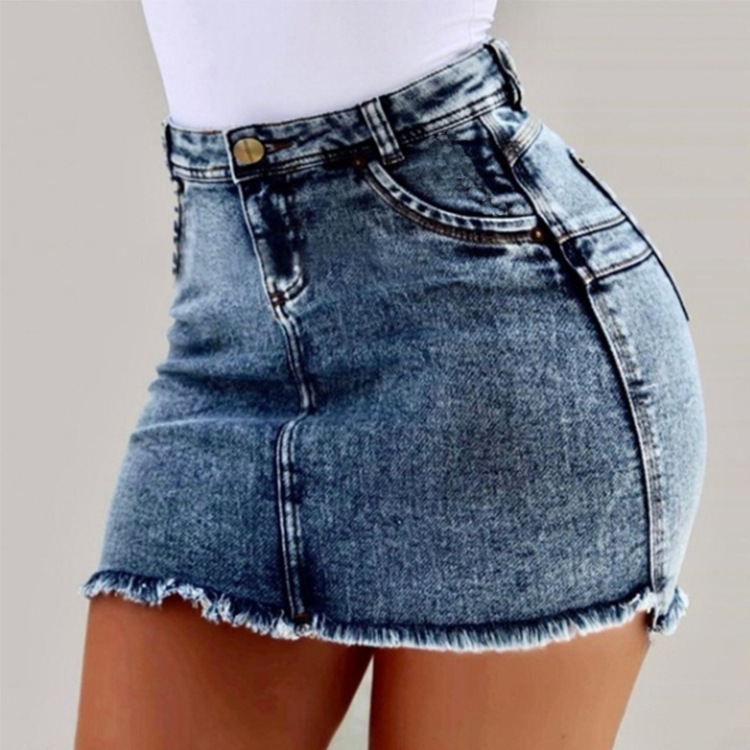 New High-waisted Rough-edged H - Summer Clothing Options avaliação e preço