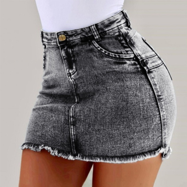 New High-waisted Rough-edged H - Summer Clothing Options avaliação e preço