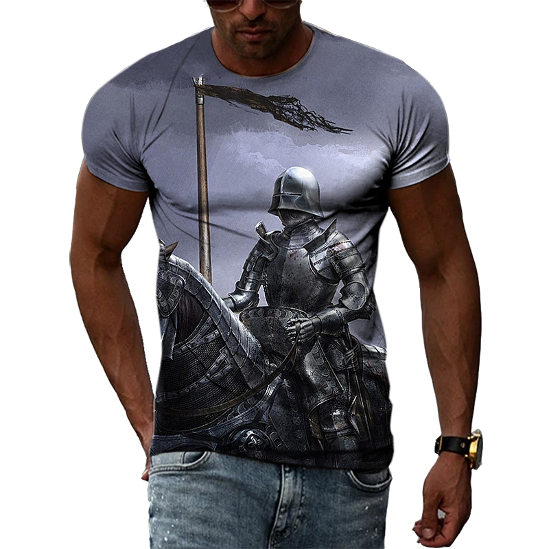 New Men's Handsome Knight 3D P - Summer Knights Clothing avaliação e preço