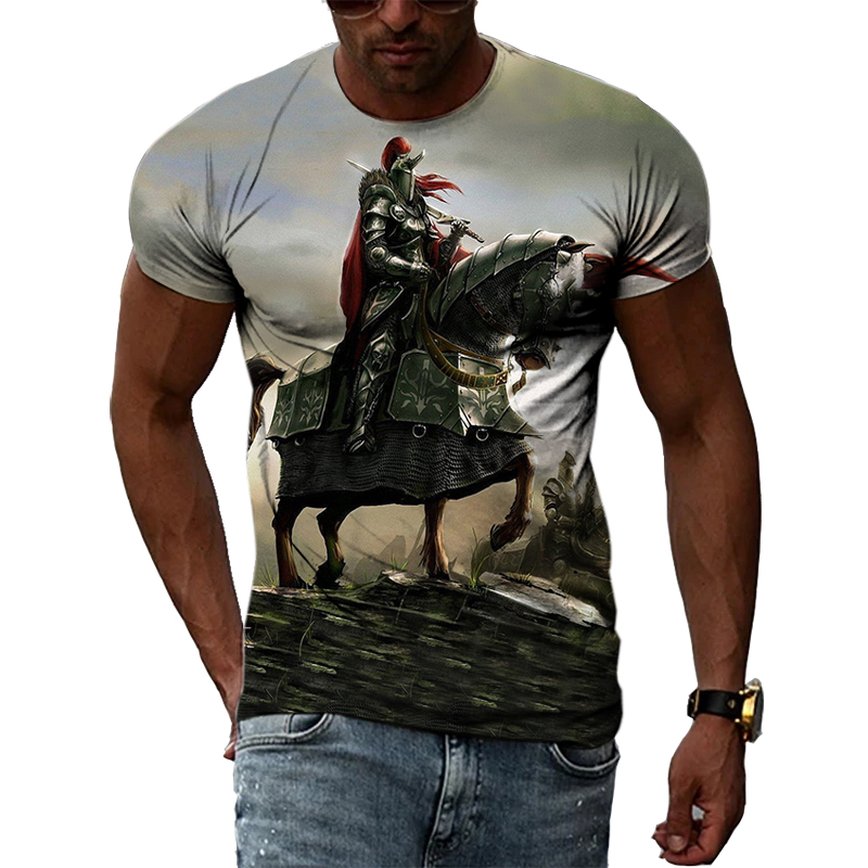 New Men's Handsome Knight 3D P - Summer Knights Clothing avaliação e preço