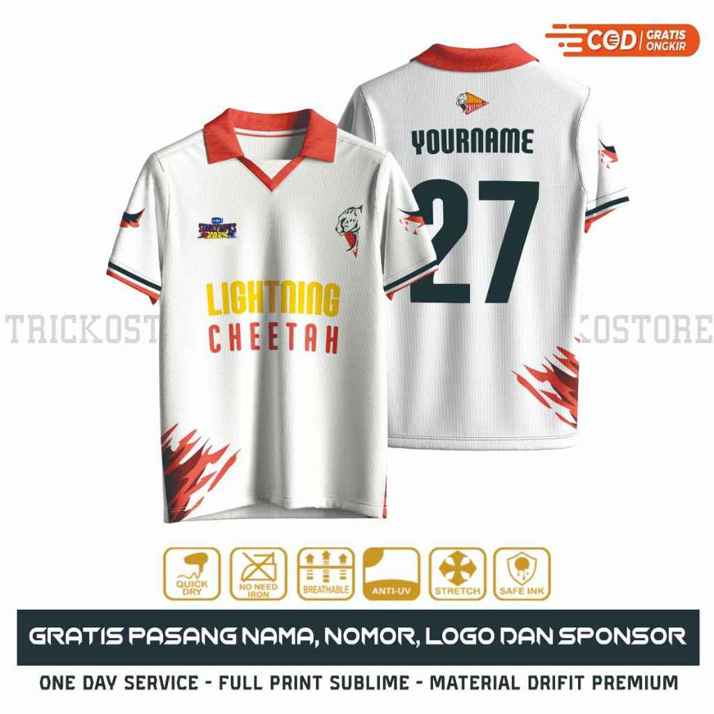 GMMTV LIGHTNING CHEETAH JERSEY - Summer Clothing Name avaliação e preço