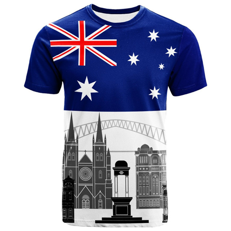 Australia Graphic T Shirts Men - Summer Clothing Women Australia avaliação e preço
