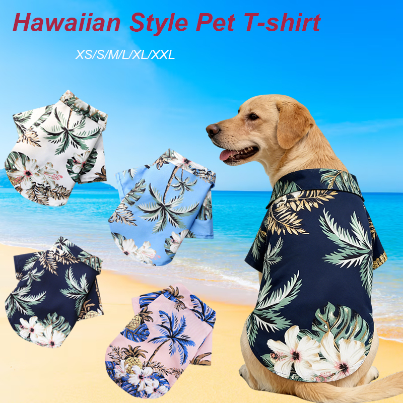 Hawaiian Style Pet Dog Clothe  - Summer Dog Clothing avaliação e preço