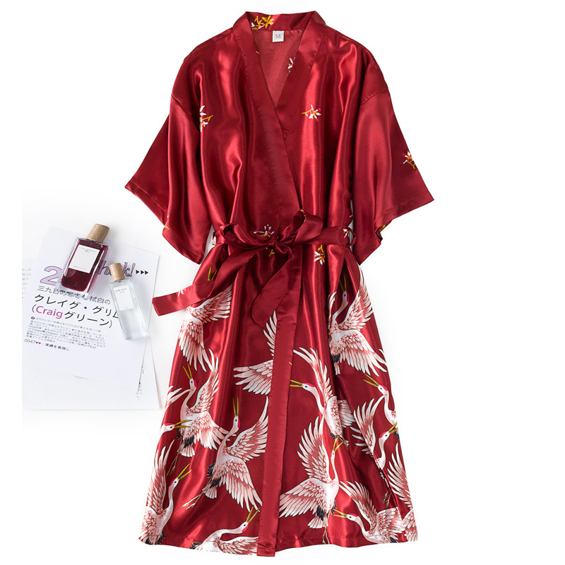 Burgundy Women 2PCS Faux Silk  - Summer Nights Clothing avaliação e preço